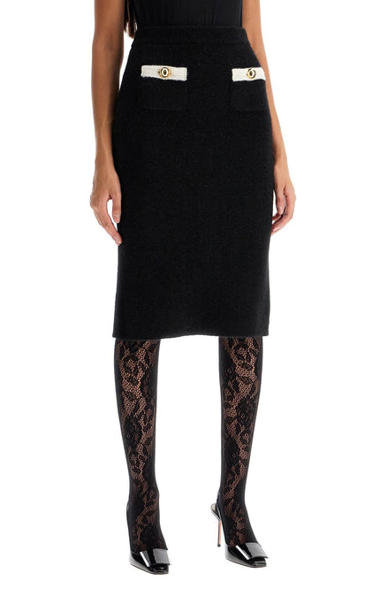 Alessandra Rich 'alpaca midi skirt