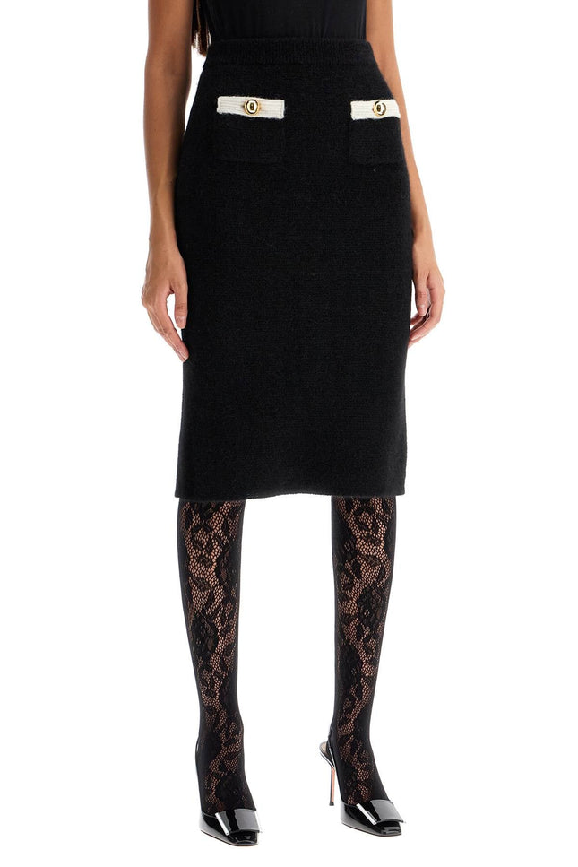 Alessandra Rich 'alpaca midi skirt