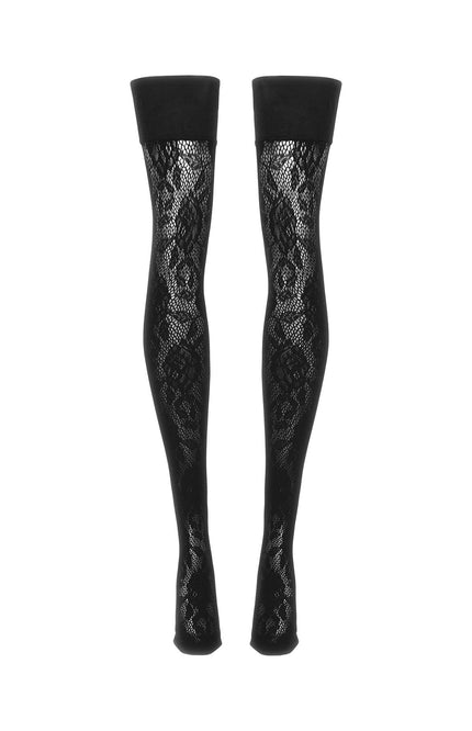 Alessandra Rich lace thigh-high stockings with