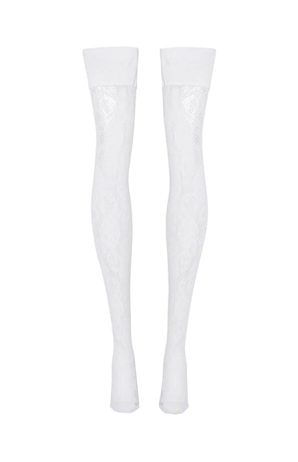 Alessandra Rich lace thigh-high stockings with