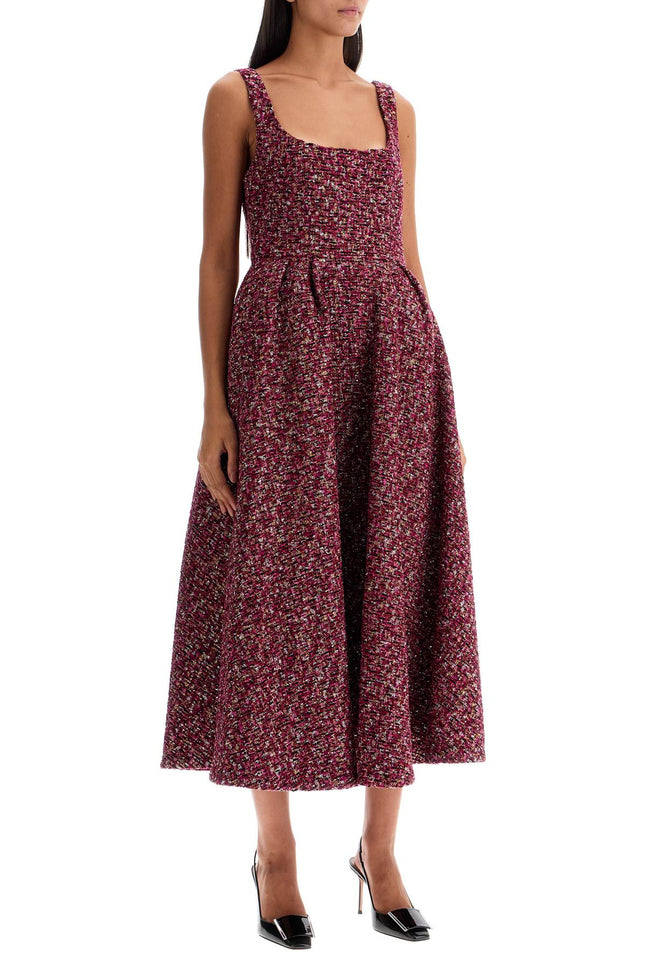 Alessandra Rich midi dress in tweed with sequ