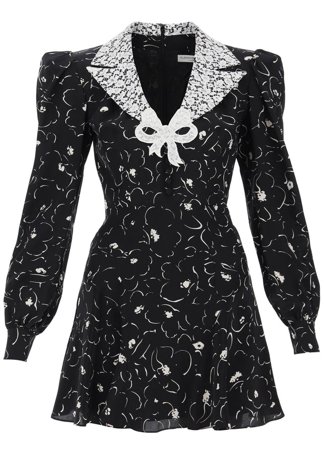 Alessandra Rich mini dress with lace collar