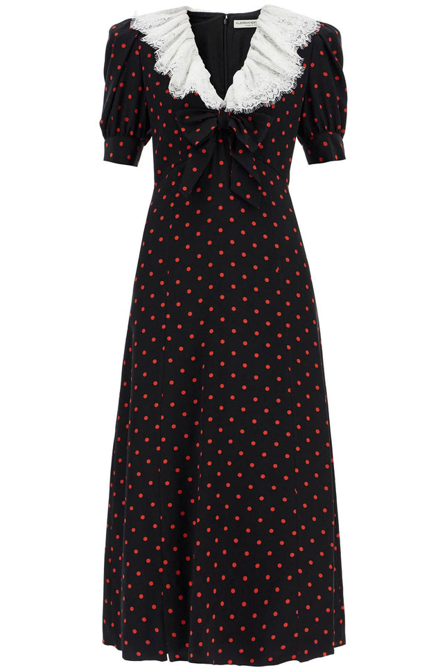 Alessandra Rich 'polka dot silk midi dress'