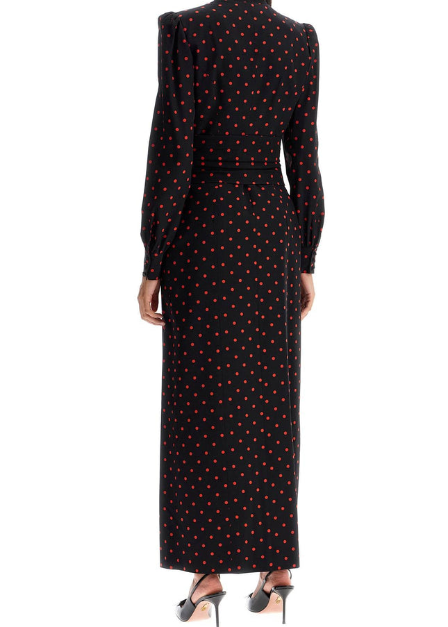 Alessandra Rich silk maxi dress with polka dots