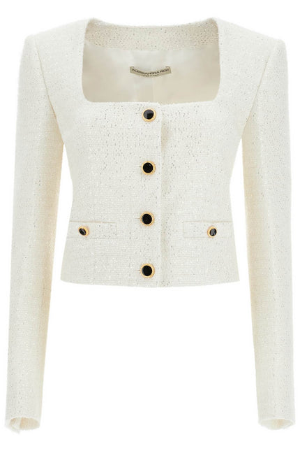 Alessandra Rich tweed jacket with sequins embell