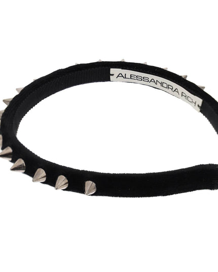 Alessandra Rich velvet headband with spike