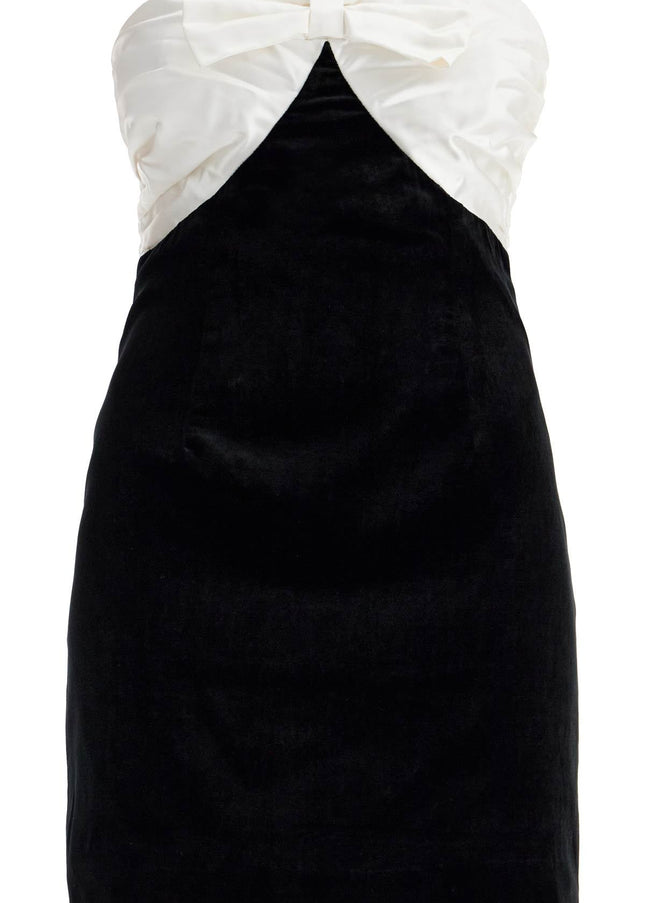 Alessandra Rich velvet mini dress with bow accent