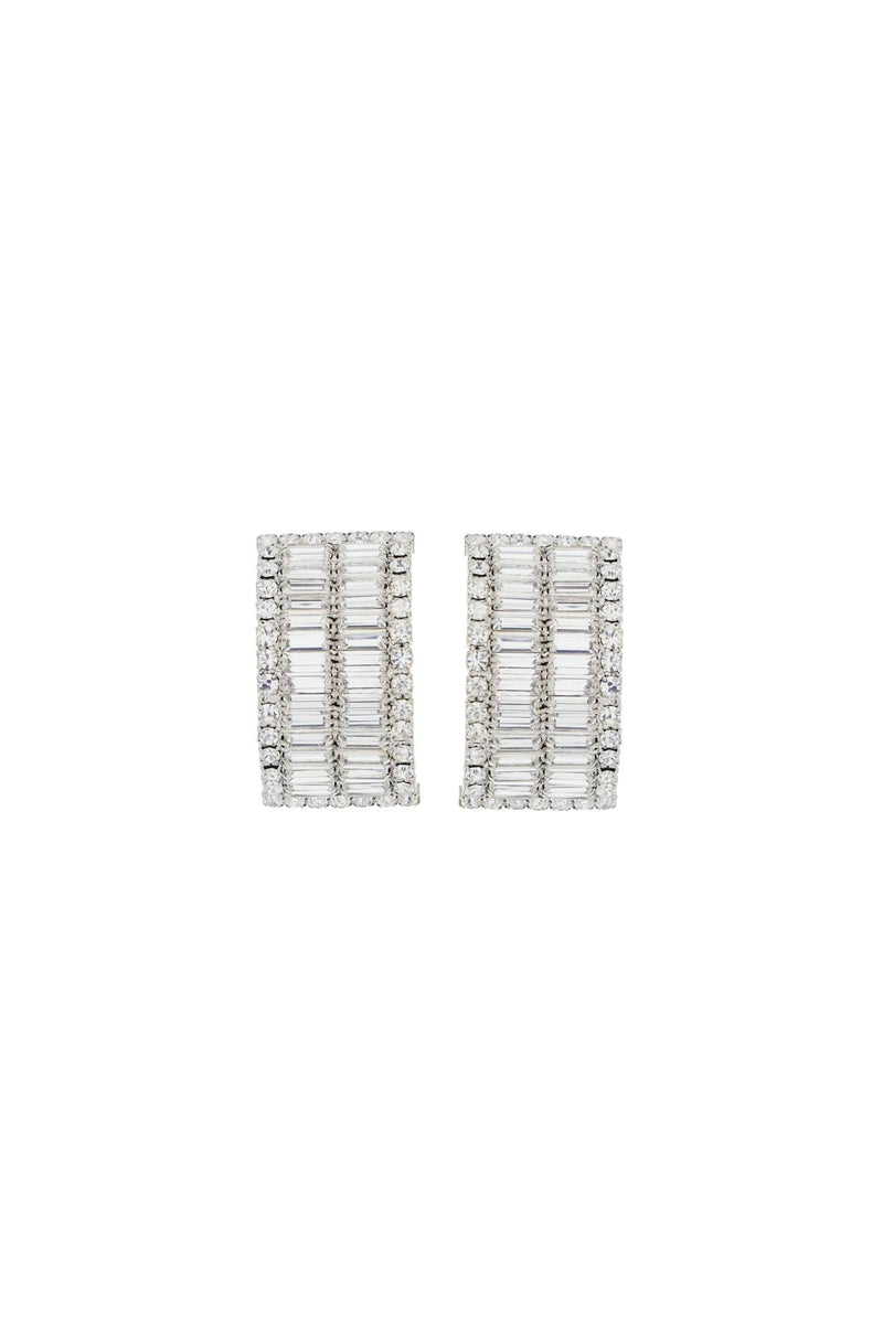 Alessandra rich clip-on earrings with crystals-women > accessories > jewellery > earrings-Alessandra Rich-os-Silver-Urbanheer