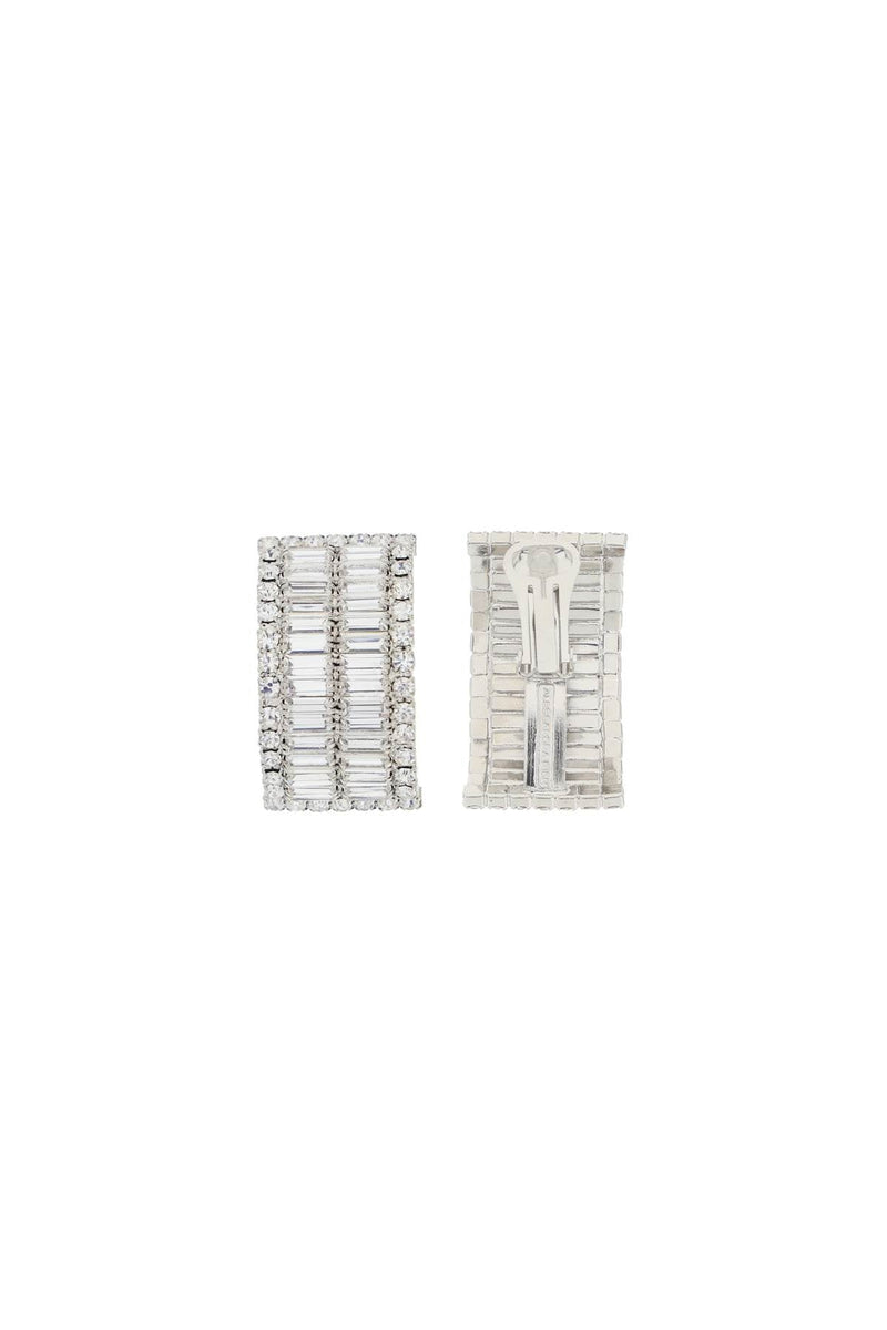 Alessandra rich clip-on earrings with crystals-women > accessories > jewellery > earrings-Alessandra Rich-os-Silver-Urbanheer