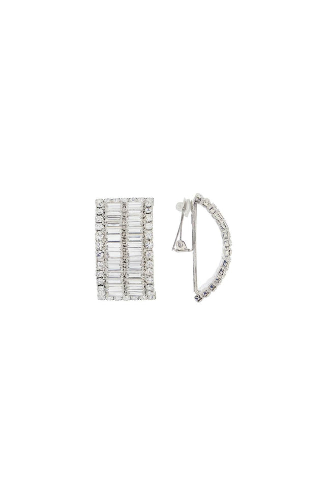 Alessandra rich clip-on earrings with crystals-women > accessories > jewellery > earrings-Alessandra Rich-os-Silver-Urbanheer