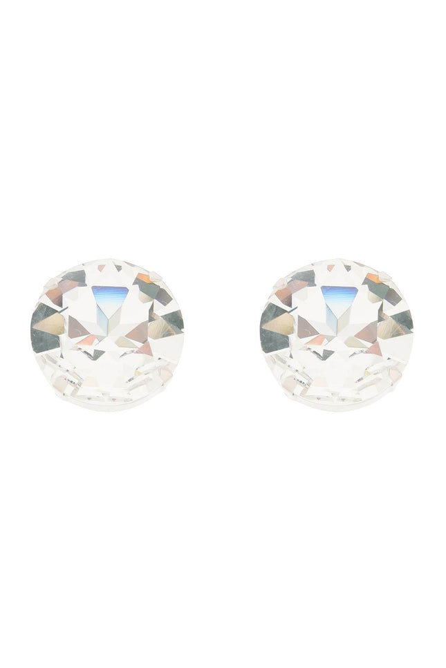 Alessandra rich large crystal clip-on earrings-women > accessories > jewellery > earrings-Alessandra Rich-os-Silver-Urbanheer