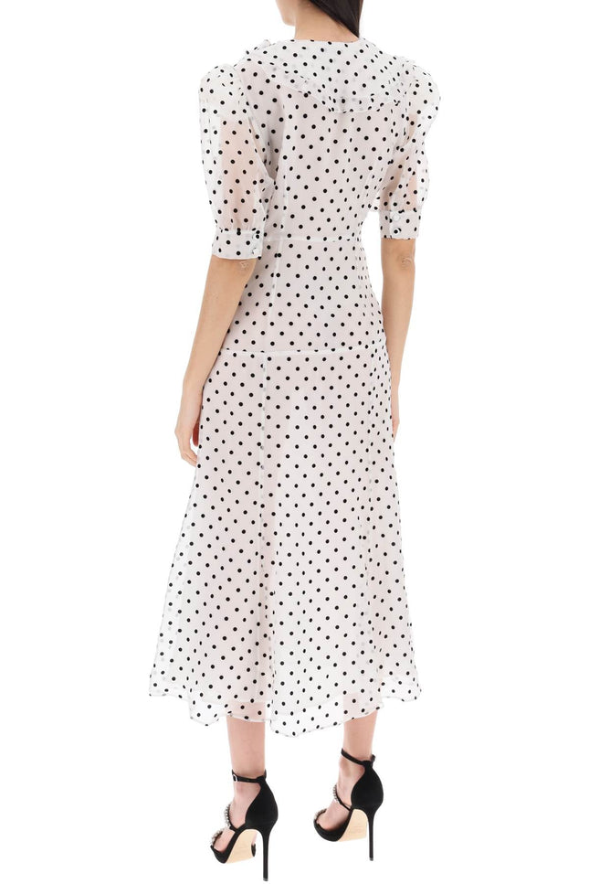 Alessandra rich "silk organza midi dress with polka-women > clothing > dresses > midi-Alessandra Rich-Urbanheer