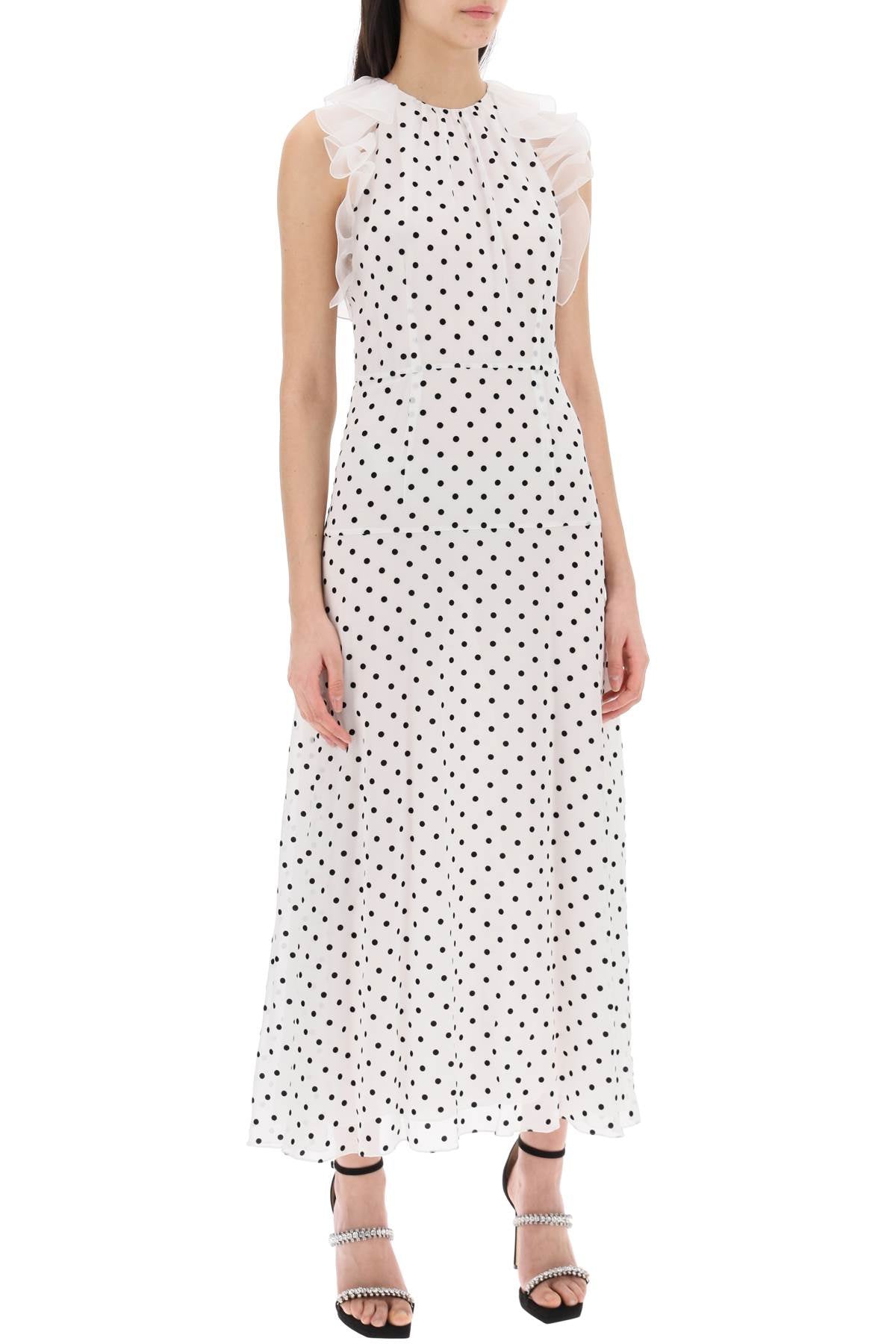 Alessandra rich sleeveless maxi dress in polka-women > clothing > dresses > maxi-Alessandra Rich-Urbanheer