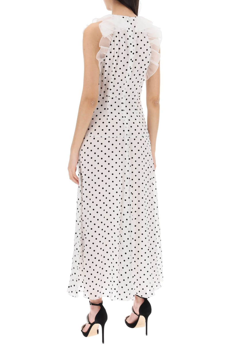 Alessandra rich sleeveless maxi dress in polka-women > clothing > dresses > maxi-Alessandra Rich-Urbanheer