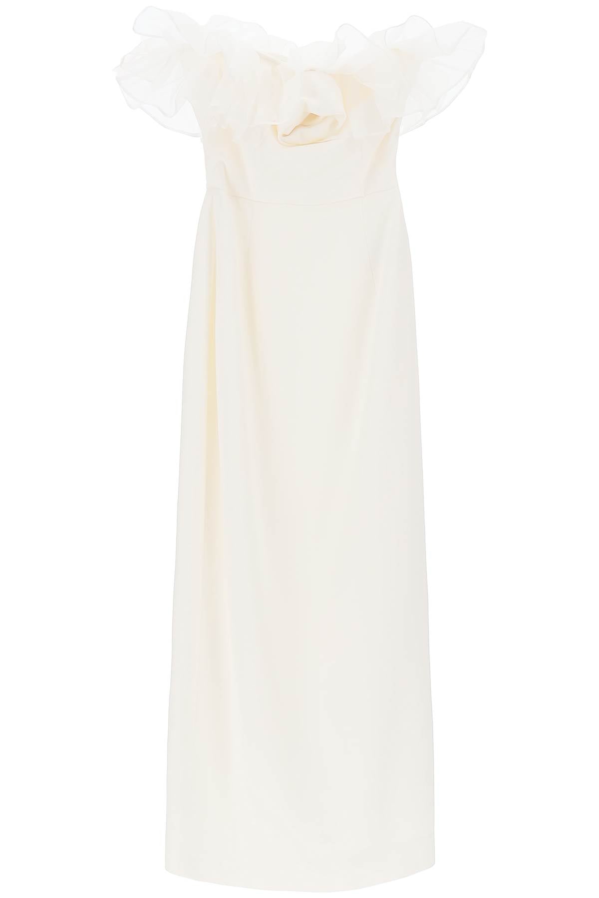Alessandra rich strapless dress with organza details-women > clothing > dresses > maxi-Alessandra Rich-40-White-Urbanheer