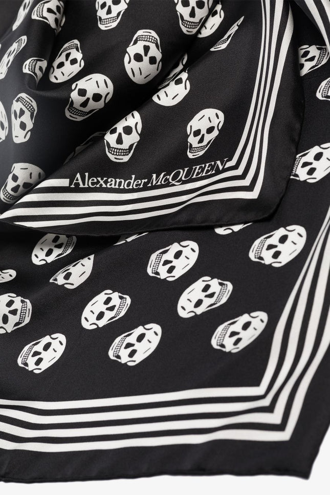 Alexander Mcqueen Scarfs Black-women > accessories > scarves hats & gloves-Alexander Mcqueen-UNI-Black-Urbanheer