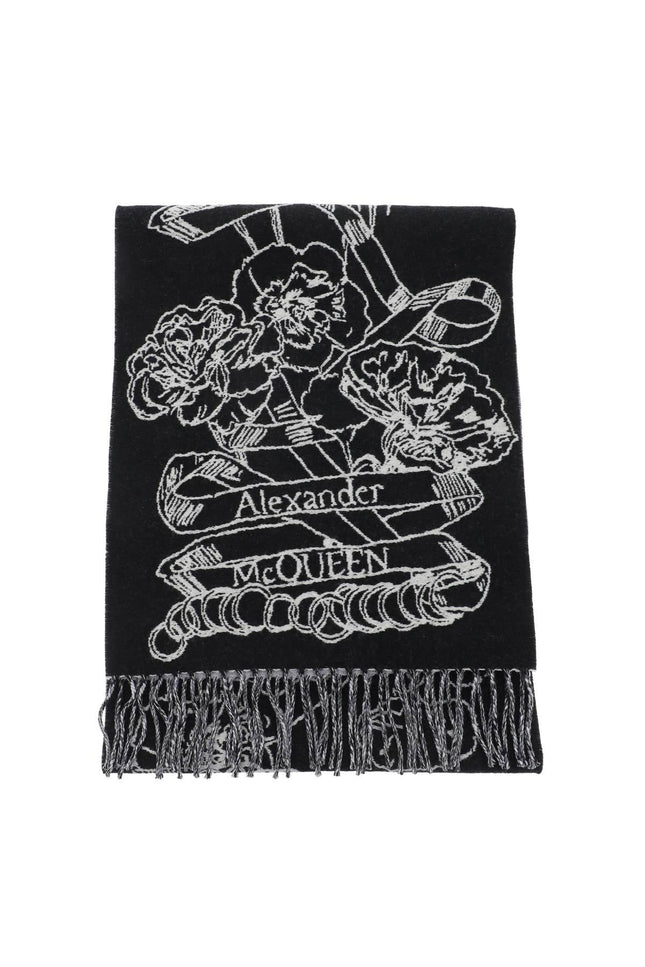 Alexander mcqueen wool reversibile scarf-women > accessories > scarves and gloves > scarves-Alexander Mcqueen-os-Mixed colours-Urbanheer