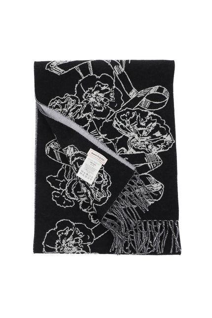 Alexander mcqueen wool reversibile scarf-women > accessories > scarves and gloves > scarves-Alexander Mcqueen-os-Mixed colours-Urbanheer