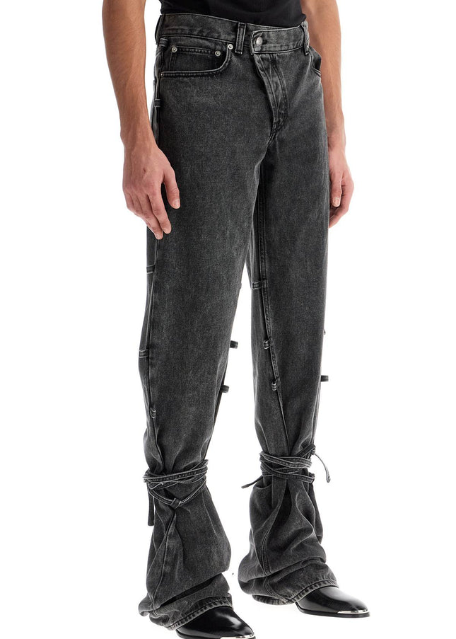 Alexander Mcqueen baggy jeans with knotted detail