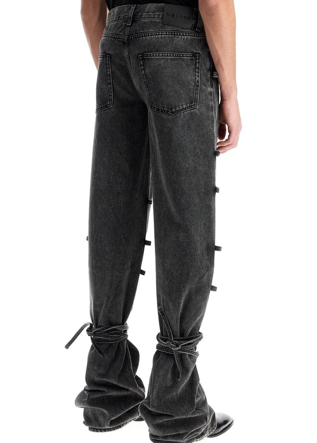 Alexander Mcqueen baggy jeans with knotted detail