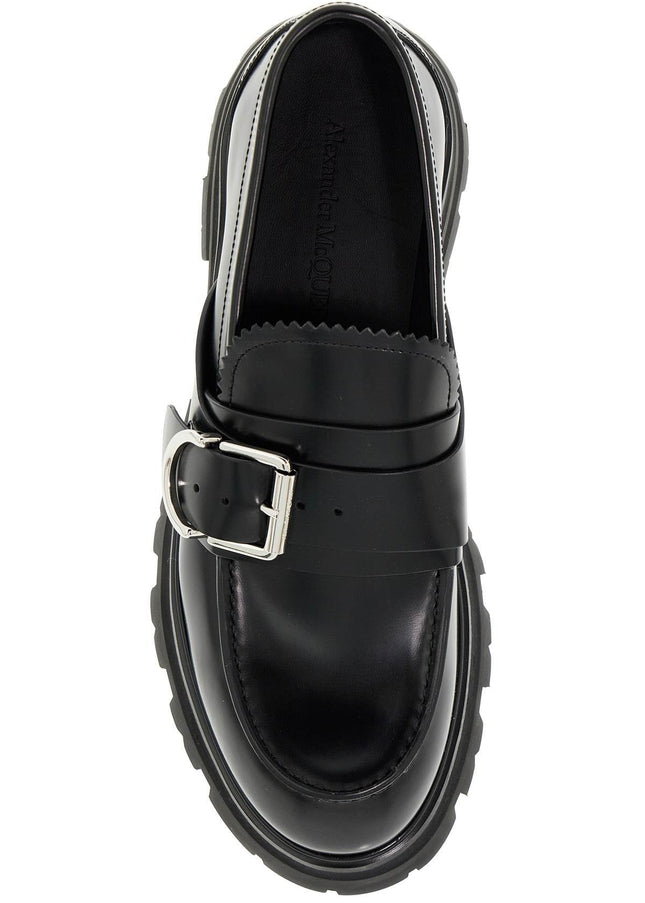 Alexander Mcqueen brushed leather wander loafers for