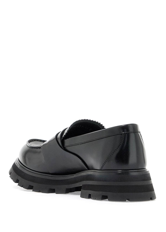 Alexander Mcqueen brushed leather wander loafers for