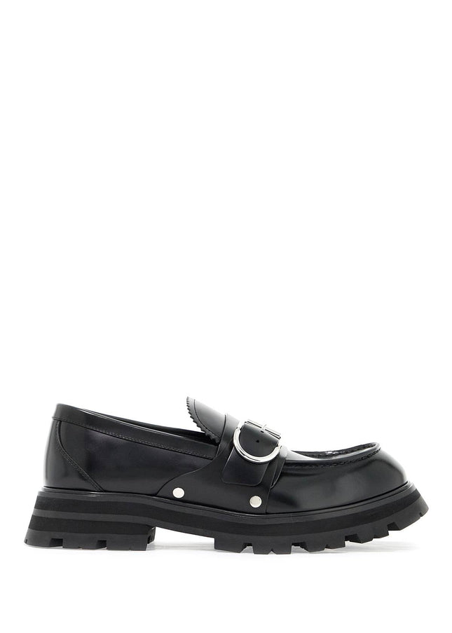 Alexander Mcqueen brushed leather wander loafers for