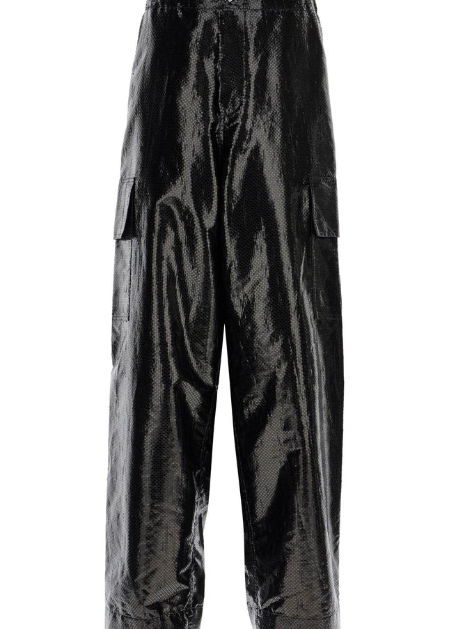 Alexander Mcqueen cargo canvas tarred trousers in