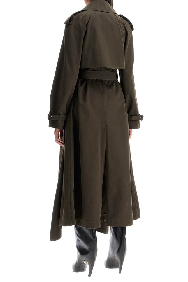 Alexander Mcqueen double-breasted trench coat with draped