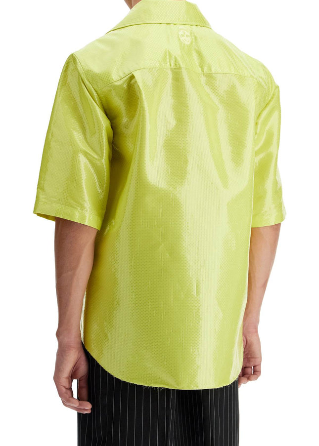 Alexander Mcqueen short-sleeved canvas tarp shirt.