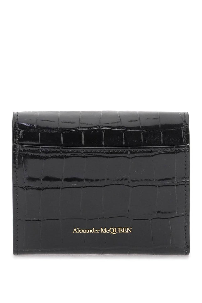 Alexander mcqueen compact skull wallet-women > accessories > wallets & small leather goods > wallets-Alexander Mcqueen-Urbanheer