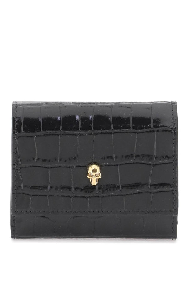 Alexander mcqueen compact skull wallet-women > accessories > wallets & small leather goods > wallets-Alexander Mcqueen-Urbanheer