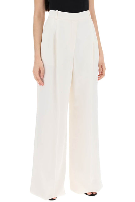 Alexander mcqueen double pleated palazzo pants-Pants-Alexander McQueen-42-White-Urbanheer