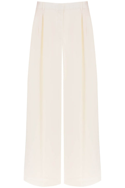 Alexander mcqueen double pleated palazzo pants-Pants-Alexander McQueen-42-White-Urbanheer