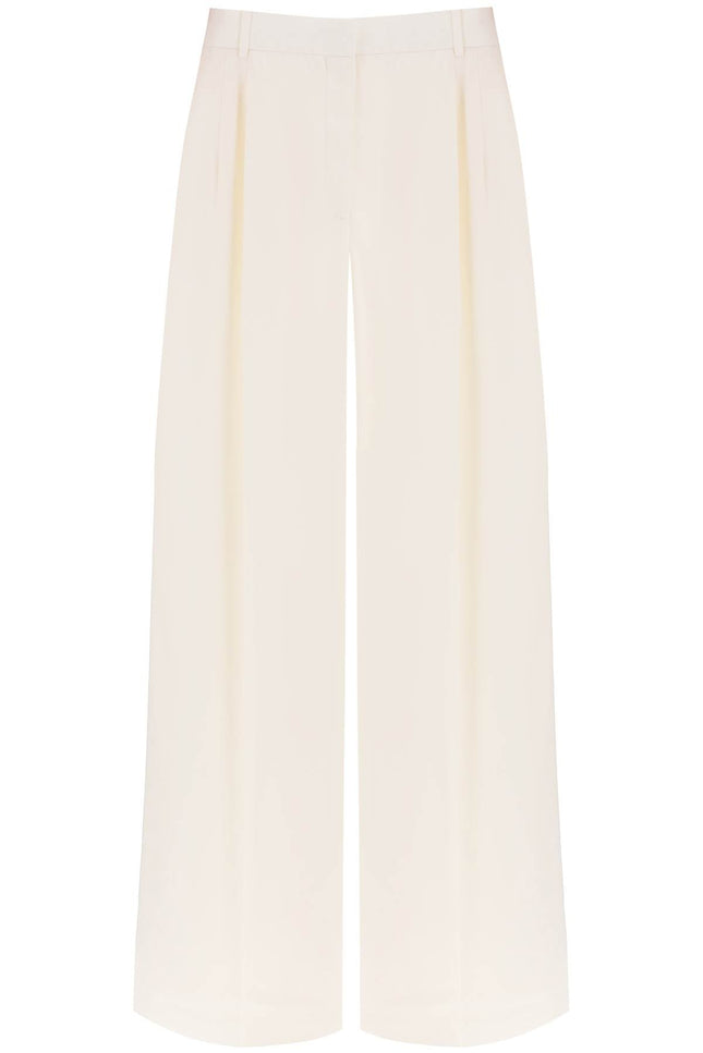 Alexander mcqueen double pleated palazzo pants-Pants-Alexander McQueen-42-White-Urbanheer