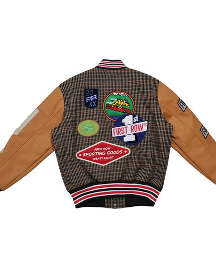 All Over Logo Multi Patches Varsity Jacket