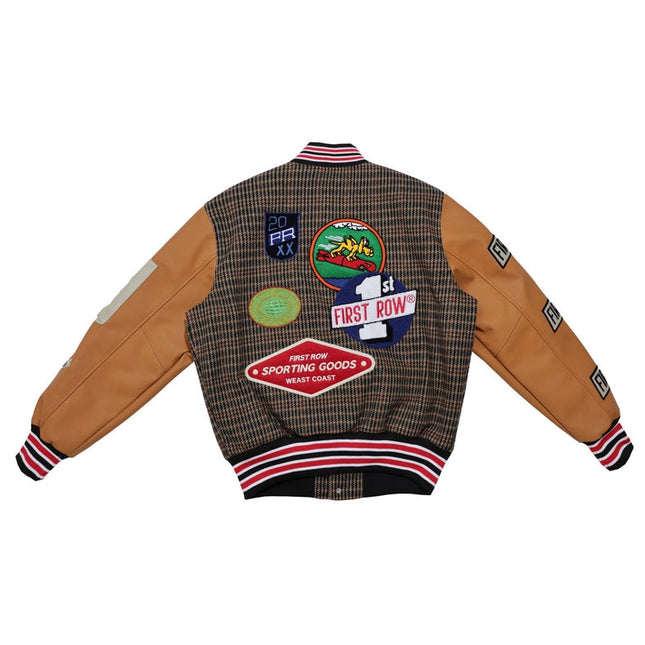 All Over Logo Multi Patches Varsity Jacket