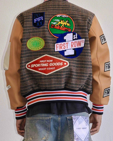 All Over Logo Multi Patches Varsity Jacket