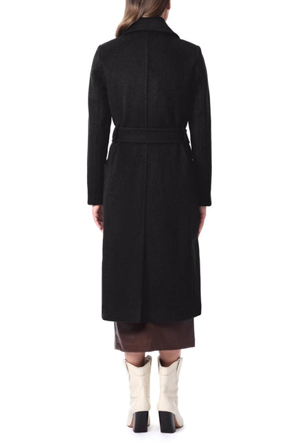 Alpaca Look Wool Coat Black