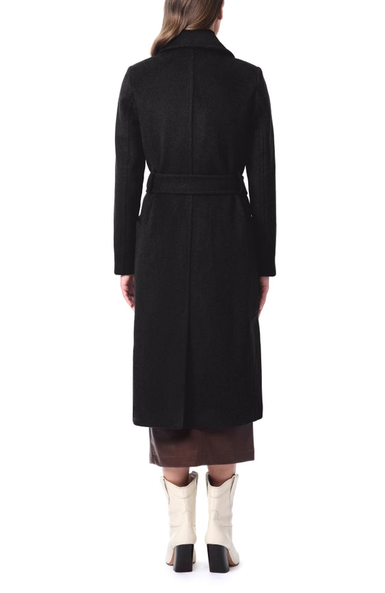 Alpaca Look Wool Coat Black