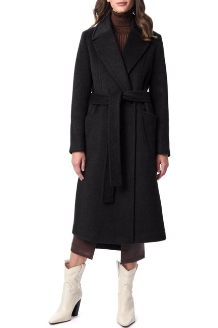 Alpaca Look Wool Coat Black