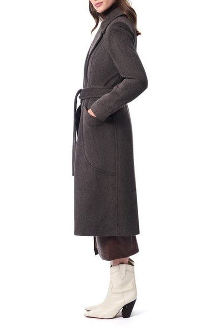 Alpaca Look Wool Coat  Dark Oak