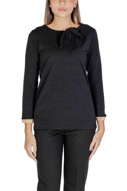 Alviero Martini Prima Classe Black Cotton Tops & T-Shirt