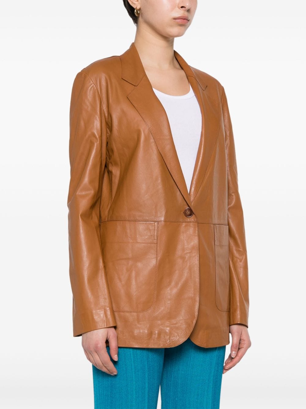 Alysi Jackets Leather Brown