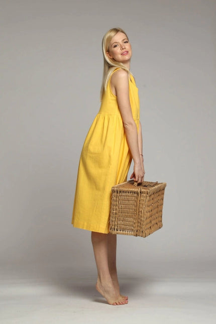 Amalfi Sleeveless Loose Linen Dress