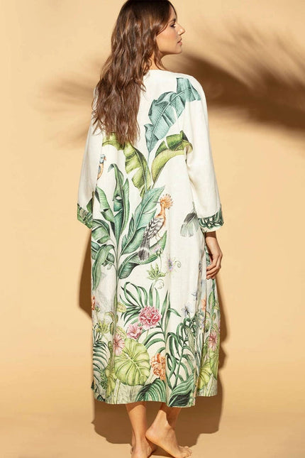 Amazonia Linen Long Kimono