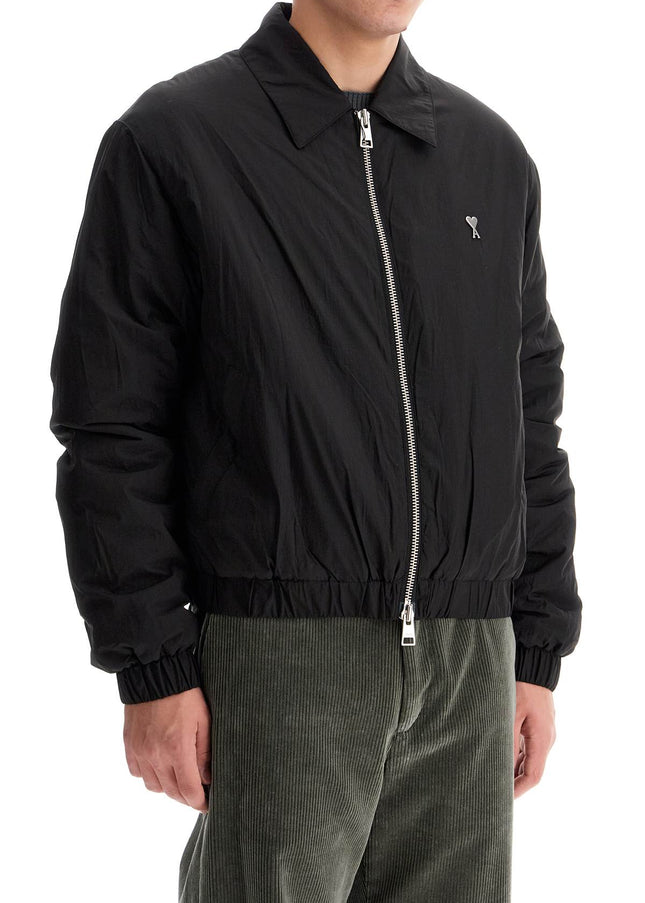 Ami Alexandre Matiussi crumpled canvas bomber jacket