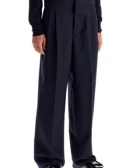 Ami Alexandre Matiussi large fit wool gabardine trousers