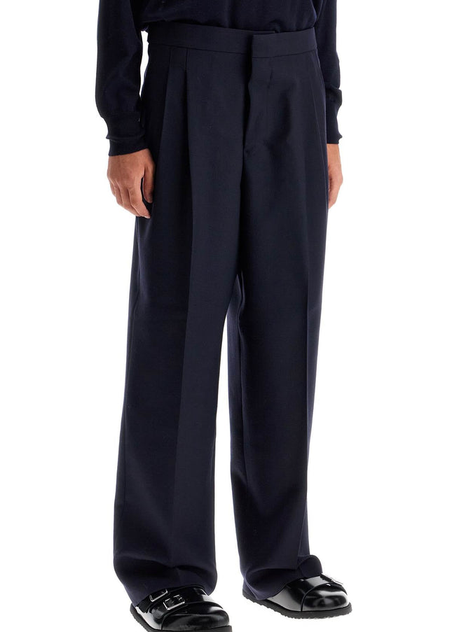 Ami Alexandre Matiussi large fit wool gabardine trousers