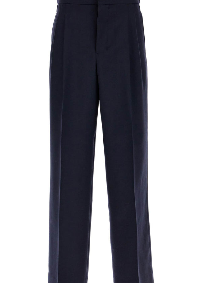 Ami Alexandre Matiussi large fit wool gabardine trousers